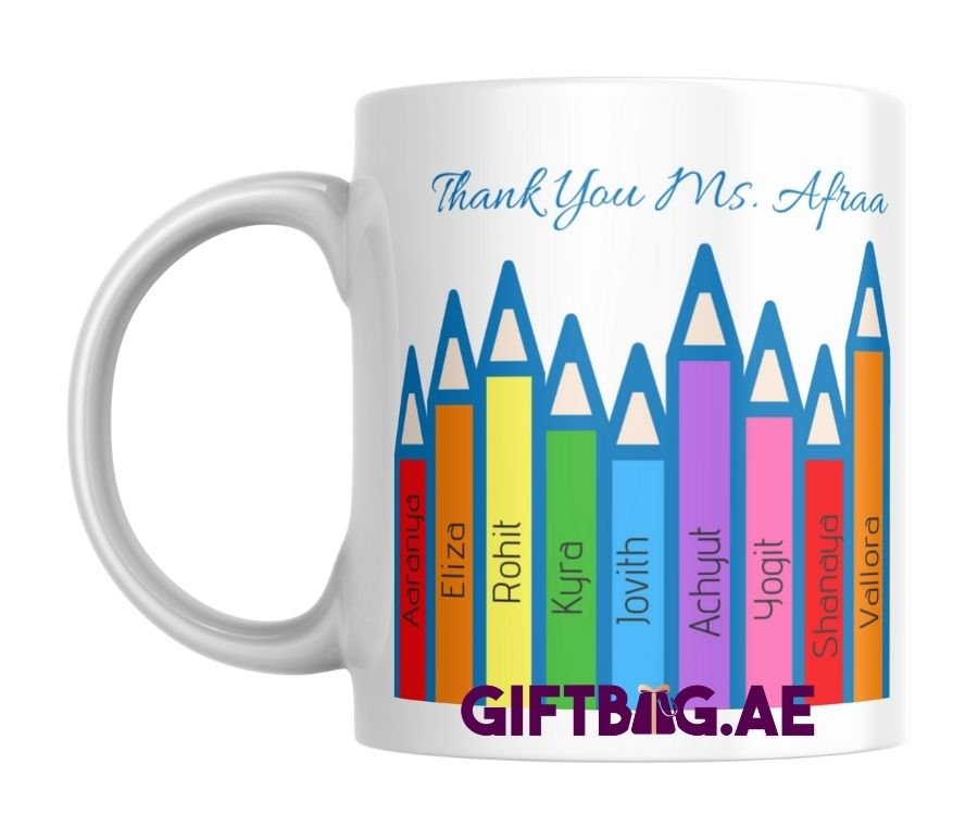 Thank You Teacher Mug with Student Names