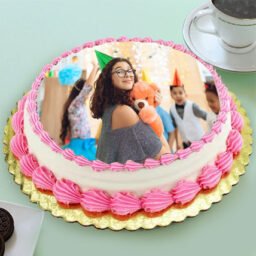 Pretty in Pink Photo Cake
