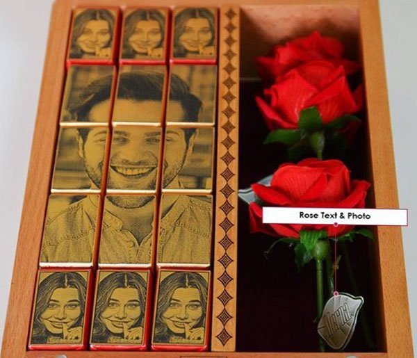 Luxury Valentine's Box with Personalised Chocolates - Image 2