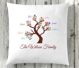 Family Tree Personalised Names Cushion