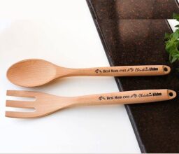 Personalised wooden spoon set