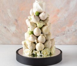 White Chocolate Strawberry Tower