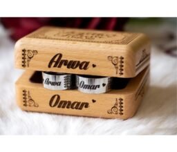 Personalised Ring set Name - Wedding or engagement