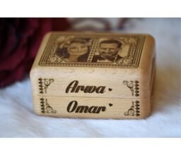Alternative view of Personalised Ring set with photo - Wedding or engagement
