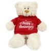 Happy Anniversary - Cream Bear red 38cm