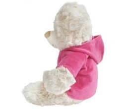 Alternative view of It's A Girl - Cream Bear pink velour 38cm
