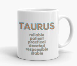 Alternative view of Taurus Zodiac Personalised Mug
