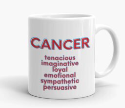 Alternative view of Cancer Zodiac Personalised Mug