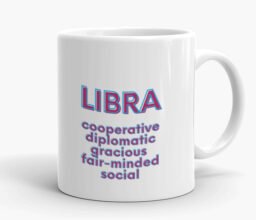 Alternative view of Libra Zodiac Personalised Mug