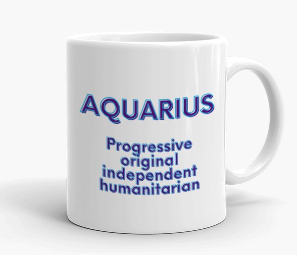 Aquarius Zodiac Personalised Mug - Image 2