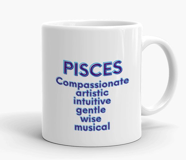 Pisces Zodiac Personalised Mug - Image 2