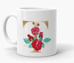 2 Floral Initials Personalised Mug