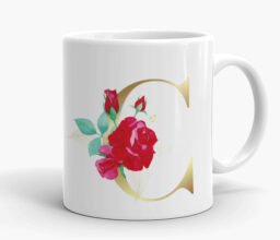 2 Floral Initials Personalised Mug - Image 2