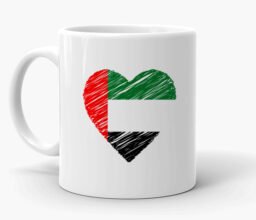 UAE Flag Heart Mug