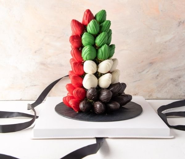 UAE National Flag Strawberries Tower - Image 2