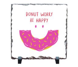 Donut Worry Square Stone