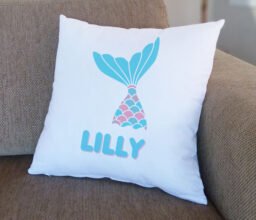 Mermaid Tail Personalised Name Cushion