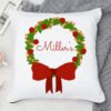 Personalised Name Wreath Cushion