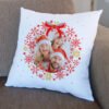 Personalised Photo Snowflake Wreath Cushion