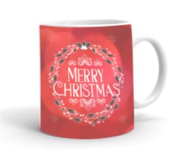 Merry Christmas Wreath Mug