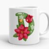 Personalised Xmas Green Letter Mug