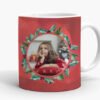 Personalised Photo Xmas Wreath Mug