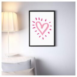 Pink Heart A3 frame