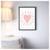 Heart Rays A3 frame