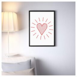 Heart Rays A3 frame