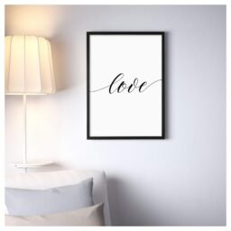 Love A3 frame - White