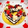 Love You Forever Heart Cake (Sponge Cake base) - 1 kg