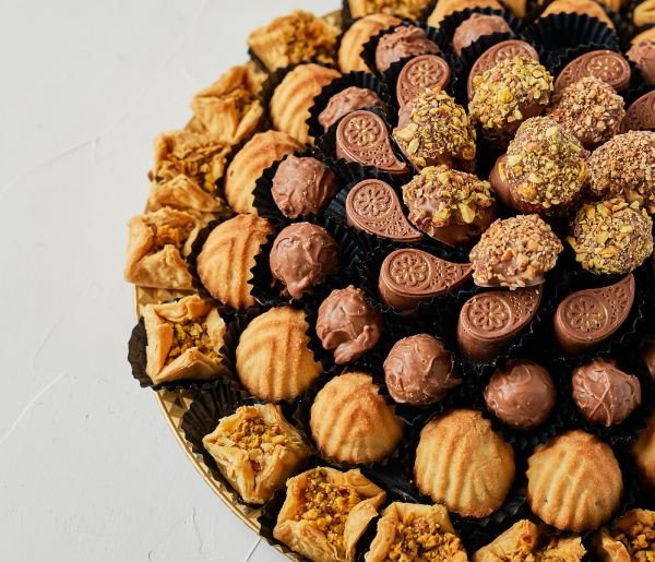 Baklawa, Mamoul and Dates Assorted Arrangement - Image 3