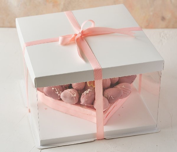 Pink and Purple Chocolate Strawberries Arrangement - Image 3