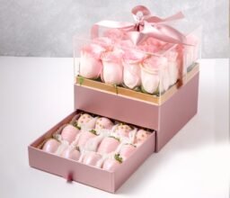 Pink Roses and Berries