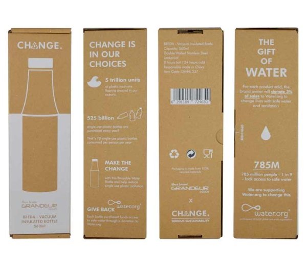 BREDA - CHANGE Collection Insulated Water Bottle - Green - Image 5