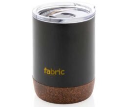 GOUDA - Hans Larsen Vacuum Mug With Cork Base - Black - Image 3