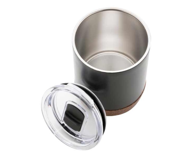 GOUDA - Hans Larsen Vacuum Mug With Cork Base - Black - Image 4