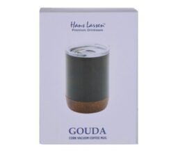 GOUDA - Hans Larsen Vacuum Mug With Cork Base - Black - Image 5