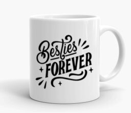 Alternative view of Personalised Names Trio Besties Mug