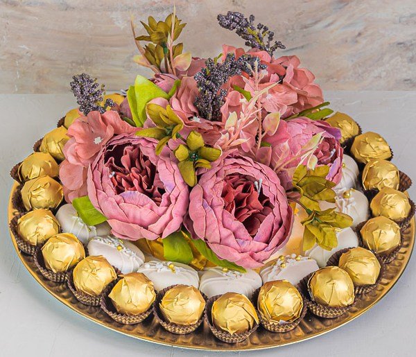 Floral Diwali Tray