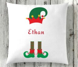 Alternative view of Personalized Elf Name Christmas Cushion