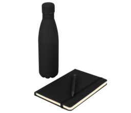 Alternative view of LAUTA - Giftology Set of Stainless Bottle, Notebook and Pen - Black