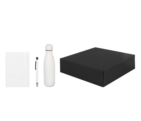 LAUTA - Giftology Set of Stainless Bottle, Notebook and Pen - White - Image 3
