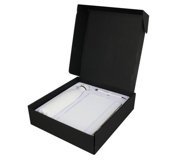 LAUTA - Giftology Set of Stainless Bottle, Notebook and Pen - White