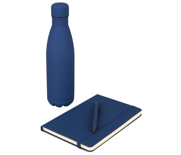 LAUTA - Giftology Set of Stainless Bottle, Notebook and Pen - Blue - Image 2