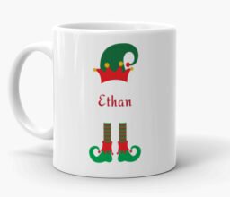 Personalized Name Christmas Elf Mug