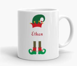 Alternative view of Personalized Name Christmas Elf Mug