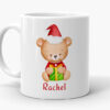 Personalized Name Christmas Teddy Mug