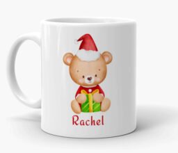 Personalized Name Christmas Teddy Mug