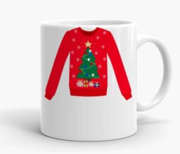 Christmas Ugly Red Sweater Theme Mug